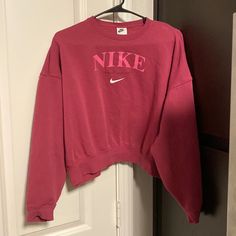 Brand New Nike Cropped Sweater. Only Worn A Few Hours. Super Soft On Inside! Size Xl But Def Fits Like A M Sweaters Nike, Nike Sweaters, Nike Sweater, New Nike, Cropped Sweater, Colorful Sweaters, Nike Women, Scoop Neck, Sweaters For Women