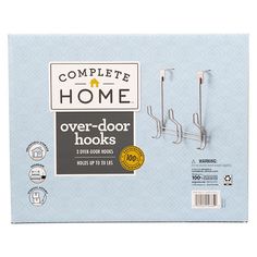 the complete home over - door hooks are on display