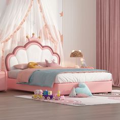 Description 【Unique & Lovely Appearance】 This twin bed frame for kids is decorated with crown ornament touch headboard provides you with a soft backrest which is cute and practical ,which is exactly what your kids want in their bedroom .This upholstered… Kids Double Bed, Kids Bed Frame, Crown Ornament, Floating Shelf With Drawer, Leather Upholstered Bed, Kids Bed Frames, Shaped Headboard, Twin Platform Bed, Kids Headboard