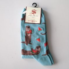 Brand New, Excellent Condition, Super Adorable Socks, One Size Fits Most, 49% Cotton 49% Nylon 2% Spandex, Made In Korea Questions/Offers Through The Button Welcome! Bundle For Deals! Casual Summer Socks For Gift, Casual Summer Socks For Gifts, Casual Summer Socks As Gift, Summer Cotton Socks For Gifts, Trendy Blue Socks For Summer, Casual Blue Socks For Summer, Trendy Blue Summer Socks, Casual Stretch Socks For Stocking Stuffers, Blue Cotton Socks For Summer