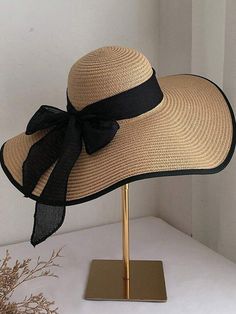 Color:Multicolor \nStyle:Casual \nStyle:Elegant \nDetails:None \nMaterial:Straw \nProduct Technique:None \n Big Sun Hat, Dressy Hats, French Summer, Sun Block, Summer Hats For Women, Straw Sun Hat, Big Hat, Sun Hats For Women, Beach Hat