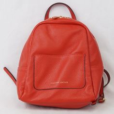 Tuscany Leather Red Backpack New Womens Hiking Backpack, Guess Backpack, One Strap Backpack, Red Laptop, Steve Madden Backpack, Mickey Mouse Backpack, Fendi Vintage, Red Backpack, Flap Backpack