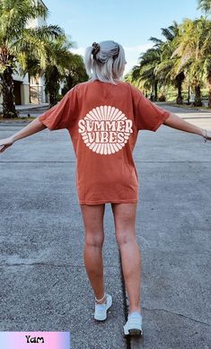 Summer Vibes Graphic T-shirt Beach T-shirt Summer T-shirt - Etsy Graphic Tees Summer Outfit, Cool Tee Shirt Designs Graphics, Retro Summer T-shirt With Front Print, Vsco Style Graphic Print T-shirt For Vacation, Vsco Style Letter Print T-shirt For Streetwear, Retro Summer T-shirt With Slogan, Summer Graphic Print T-shirt With Relaxed Fit, White Print Text T-shirt For Summer, Retro Printed Summer T-shirt