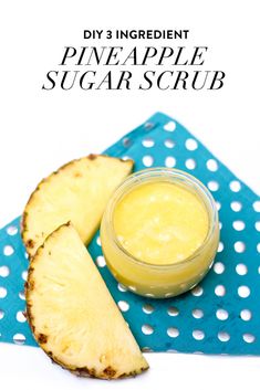 3-ingredient-sugar-scrub-copy Pineapple Sugar Scrub, Pineapple Scrub, Pineapple Sugar, Diy Pineapple, Diy Kosmetik