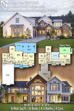 the floor plan for this house is very large and has three levels to each level