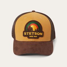 Stetson Caps, Truckers, & Newsboy Hats | Official Site Sunset Logo, Mens Trucker Hat, Cap Collection, Men’s Boots, S Logo, Shoe Company, Mens Lifestyle, News Boy Hat, Snap Back