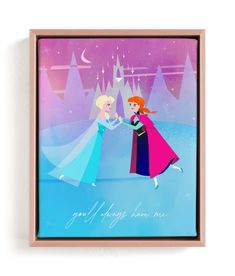 Minted is excited to present our new Disney Collection of wall art featuring your favorite Disney & Pixar characters. Each art piece is created by an independent artist from our global community and is a perfect way to bring the delight of Disney to any room in your home. Disney Pixar Characters, Kids Canvas Art, Anna And Elsa, Elsa And Anna, Pixar Characters, Frozen Disney, Children's Art, Disney Frozen, Disney Art