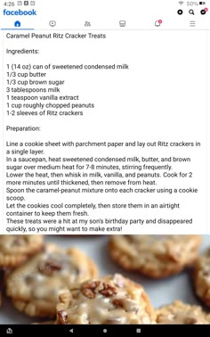 cookies with icing and nuts are shown on the page, which is highlighted in an article