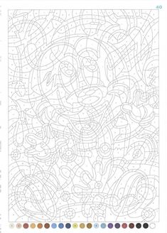 an adult coloring page with different colors and shapes