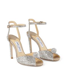 Jimmy Choo Sacora 100 Crystal-Embellished Sandals | Harrods US Jimmy Choo Sacora, Louis Vuitton Shoes Heels, Dream Reality, White Weddings, Glass Slippers, Jimmy Choo Heels, Types Of Heels, Bridal Sandals, Embellished Sandals