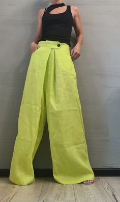 NEW Collection Extravagant Linen Pants, Avant Garde Linen Pants, Harem Pants Women, Drop Crotch Pants, Loose Pants, DRESSSHOESCODE ❤️ Extravagant designs and high quality fabrics! ❤️ Materials & Care Linen Hand wash at low temperatures. Do not machine dry. Do not iron. Do not dry clean! ❤️ Sizing We can make your piece from XS to 5XL! Everything in the shop can be also made according to your measures free of charge! ❤️ Shipping ✈ Ready to ship The time I need to prepare an order for shipping var Drop Crotch Pants, Harem Pants Women, Pants Loose, Pantalon Large, Loose Pants, Pants Women, Linen Pants, Trousers Women, Bulgaria