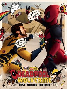 deadpool wolverine best friends forever poster