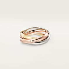 Classic Trinity ring White Cartier Ring - Fine Jewelry, Cartier White Fine Jewelry Rings, White Cartier Rings In Fine Jewelry, Cartier Rose Gold Wedding Ring, White Cartier Fine Jewelry Ring, Elegant Cartier Rose Gold Rings, Luxury Cartier Rose Gold Ring, Classic White Cartier Rings, Luxury White Cartier Rings