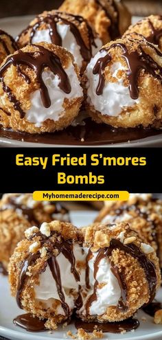 These fried s’mores bombs are a gooey, chocolatey, and crispy treat, perfect for satisfying your sweet tooth. A fun and indulgent dessert! Ingredients: 8 graham crackers, crushed 1 cup marshmallows 1 cup chocolate chips 1 can biscuit dough Make these easy fried s’mores bombs for a delicious dessert that combines all the best parts of s’mores Fried Dessert, Flavored Marshmallows, Cheesecake Ice Cream, Canned Biscuits, Biscuit Dough, Sweet Treats Recipes, Butter Pie, Dessert Ingredients, Crispy Treats