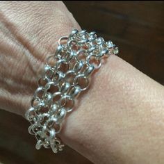 Multi Strand Silver Link Rolo Chain Bracelet, Rock Style Toggle Clasp Statement Bracelet, Chunky Chain Stackable Bracelet, Mothersday Gift - Etsy Mothersday Gift, Stackable Bracelets, Mothersday Gifts, Statement Bracelet, Rolo Chain, Toggle Clasp, Rock Style, Multi Strand, Chain Link Bracelet