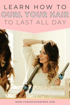 Ready to learn how to curl your hair to last all day? It's so easy and works perfectly for long hair! Curl your hair in under 10 minutes every time! Quick Makeup Routine, Quick Curls, Hair Curl, Long Length Hair, Curled Hair