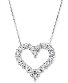 in stock Diamond Heart Pendant Necklace, Heart Pendant Diamond, Diamond Heart, Heart Pendant Necklace, Round Cut Diamond, Heart Pendant, In Store, Buy Online, White Gold