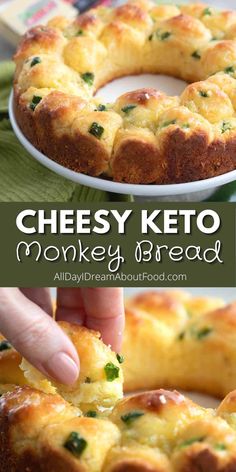 this cheesy keto monkey bread is so good and it's ready to be eaten