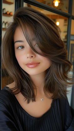 Hair Lengths For Oval Face Shape, Hair Cuts For 30s For Women, 30s Hair, Long Layered Bob Hairstyles, Rambut Brunette, Awesome Hairstyles, Medium Layered, Shoulder Length Hair Cuts