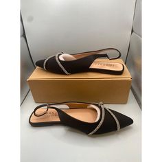 About This Item. The Pointed-Toe On This Pull-On Flat Somehow Manages To Be Trendy And Classy At The Same Time. Pointed-Toe Flats Pull-On Padded Footbed Flat Sole Fabric Uppers We Ship Fast, And We Ship Out Same Business Day. We Do Not Accept Returns Over 30 Days Of Delivery Date. Refer To Ebay’s Return Policy To See If Item Is Eligible For Return. Features: Sandals Size: Womens 9 Condition: New Party Flats With Heel Strap And Open Toe, Low Heel Flats For Summer Evenings, Party Open Toe Flats With Heel Strap, Summer Evening Flats With Low Heel, Black Ankle Strap Slingback Sandals, Elegant Synthetic Slingback Sandals With Flat Heel, Chic Flat Slingback Pumps For Party, Black Flat Synthetic Slingback Sandals, Black Low Heel Slingback Pumps For Summer