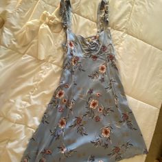 Blue Floral Dress. Size Small. New With Tags And Never Been Worn. A Little Wrinkled In The Picture But In Perfect Condition Blue Sundress, Blue Floral Dress, Floral Blue Dress, The Picture, Blue Floral, Floral Dress, Sundress, Dresser, Color Blue