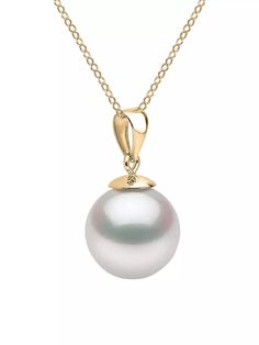 ONLY AT SAKS. This delicate 14K yellow gold necklace is centered with a luminous round south sea pearl pendant..14K yellow gold.Round south sea pearl, 9-10mm.Lobster clasp.Made in USA.SIZE.Adjustable length, about 16'.ONLY AT SAKS. This delicate 14K yellow gold necklace is centered with a luminous round south sea pearl pendant.14K yellow goldRound south sea pearl, 9-10mmLobster claspMade in USASIZEAdjustable length, about 16” Classic 14k Gold Pearl Necklace With Round Pendant, Classic Yellow Gold Pearl Necklace With Round Pendant, White 14k Gold Pearl Necklace, Yellow Gold Akoya Pearl Pendant Necklace, 14k Gold Round Pearl Drop Necklace, Yellow Gold Pearl Drop Necklace With Round Pendant, Yellow Gold Pearl Drop Necklace, Yellow Gold Pear-shaped Necklace With Pearl Pendant, Pear-shaped Yellow Gold Necklace With Pearl Pendant