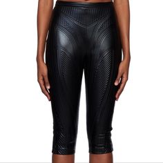 Perfect Condition, Used Ones. Size Is Fr 38 Which Translates To Us 6 Mugler Pants, Mugler Black, Capri Leggings, Womens Bodysuit, Emboss, Colorful Leggings, Pant Jumpsuit, Capri, Pants For Women