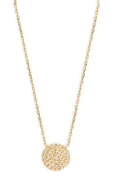 - Gold plated sterling silver pave CZ circle pendant necklace . Lobster clasp. Approx. 15.5" chain length with 2.5" extension. Approx. 3/8" pendant length. Imported Gold plated sterling silver, cubic zirconia Diamond Charm Necklace With Adjustable Chain, Diamond Necklace With Adjustable Chain And Round Pendant, Cubic Zirconia Open Circle Necklace Gift, Cubic Zirconia Diamond Necklace With Delicate Chain, Dainty Diamond Necklace With Adjustable Round Pendant, Dainty Diamond Necklace With Round Pendant And Adjustable Chain, Cubic Zirconia Solitaire Necklace With Delicate Chain, Solitaire Necklace With Cubic Zirconia Round Pendant, Cubic Zirconia Necklace With Delicate Chain And Round Pendant