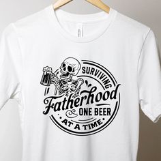 This graphic tee is a great gift for that Dad who loves his beer. This is a great shirt for any Dad who has the perfect since of humor. This is a great shirt that can worn for any occasion. Garments come in three colors T-Shirts, these come in a variety of sizes of your choice. We use high quality, soft flex vinyl which not only creates a sharp, vivid graphic but will never look "faded" or “washed out” like some inks commonly do. Processing time is 2-4 days, delivery will depend on your choice a Cool Dad Shirt, Custom Shirts For Men, Men Cricut Shirts, Men’s Vinyl Shirt Ideas, Father’s Day T-shirt Design, Men’s Cricut Shirt Ideas, Dad Cricut Shirts, Father Day Shirt Ideas, Funny Dad Shirt