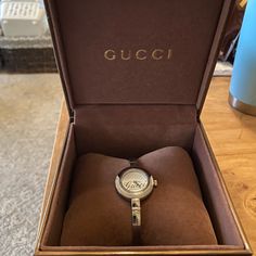 Brand New With Tags! Authentic Gucci Watch In Original Box And Packaging Comes With International Warranty Certificate And Has A Retailer Stamp Gucci Gold Watch For Gift, Timeless Gucci Watch As Gift, Timeless Gucci Watch As A Gift, Gucci Watches With Metal Dial, Modern Gucci Watch For Gift, Gucci Analog Watch Gift, Gucci Analog Watch As Gift, Gucci Analog Watches As Gifts, Gucci Analog Watches For Gift