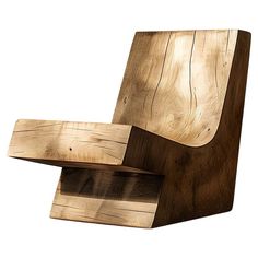 a wooden chair that is made out of wood