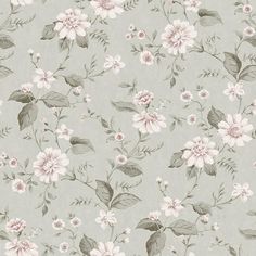 a floral wallpaper with pink and white flowers