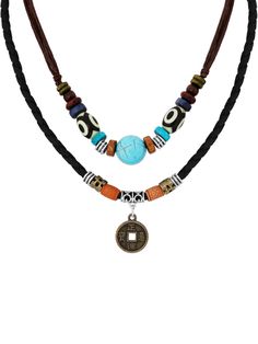 PRICES MAY VARY. Bohemian Style: This layered choker necklace features an eye-catching Western-inspired design with wooden beads for a boho-chic aesthetic. Versatile Accessory: Suitable for both men and women, this necklace adds a touch of personality and style to any outfit. Adjustable Length: The necklace can be adjusted (15 - 25 inches) to fit various neck sizes, ensuring a comfortable and customized wear. Durable Construction: Crafted with high-quality materials, this necklace is designed to Copper Butterfly, Boho Layering, Layered Choker Necklace, Bead Choker, Chic Aesthetic, Braided Rope, Beaded Choker Necklace, Rope Necklace, Beaded Necklaces