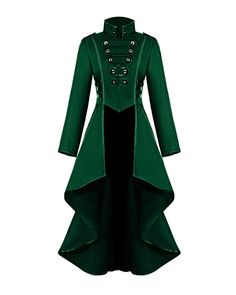 PRICES MAY VARY. Material: Polyester.Women's fashion female gothic tailcoat is all-match occasions, It is made of high quality materials,durable enought for your winter daily wearing. Stylish and fashion design make you more attractive. Great Birthday Present or Fancy Dress Outfit: Steampunk costume can be widely used in any dress-up occasion,such as Christmas,Halloween,brithday party or fancy dress party,makes you the center of the people as a Party King. Features: Womens Steampunk Lace Up Hood Corset Halloween Costumes, Steampunk Coat, Steampunk Jacket, Gothic Jackets, Vestidos Retro, Vintage Halloween Costume, Fancy Dress Outfits, Steampunk Corset, Irregular Hem