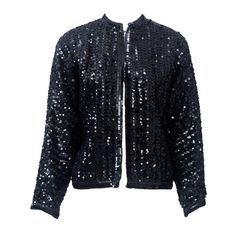 Vintage Sequin Jacket, Glitter Jacket, Christmas Inspo, Sequin Jacket, Ww Recipes, Black Glitter, Track Jacket, Black Sequins, Black Jacket