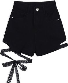 Slim Summer Denim Shorts Black Mid-rise Summer Pants, Mid-rise Black Summer Pants, Black Stretch Short Jeans, Fitted Black Jeans With Short Leg, Black High Rise Summer Pants, Black Denim Short Length Pants, Black High Waist Summer Jeans, Black Cotton Jeans With Short Leg, Black Short Pants For Spring