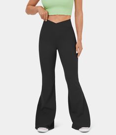 Black Flared Leggings, Plain Leggings, Flare Legging, High Waisted Flares, Black Flare, Bleach Wash, Gym Leggings