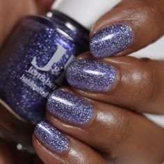 Purple Push Ups is a blurple jelly nail polish with purple/pink/gold shifting shimmer and holographic flakes, inspired by grape push-up sherbet pops. From the 2022 Summer Holos collection Opacity: These jelly polishes start off sheer but build to opacity in 2 - 3 coats Gorgeous swatch photos provided by: @a_painted_queen @kad.polish @lovelylacquerist @xo.krista Light Purple Sparkly Acrylic Nails, Sheer Purple Nails, Sparkly Acrylic Nails, Jelly Polish, Jelly Nail, Holographic Nail Polish, Jelly Nails, Push Ups, Holographic Nails