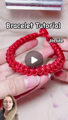 the video shows how to make a beaded bracelet with beads and crochet