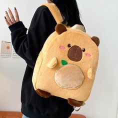 Hign-concerned Chemical : None Lining Material : POLYESTER Main Material : Cotton Fabric Brand New and high qualityItem: Capybara BackpackMaterial: PlushColor: as shownSzie: 35*30*10cm(13.78*11.81*3.94in) Package included:1x Capybara BackpackNote:Please allow 1-2cm errors due to manual measurement,Please make sure that you do not mind before you order.Due to the difference between different monitors, the picture may not reflect the actual color of the item. WHAT ABOUT REFUND?   Fast refund,100% Kawaii Beige Bag For Students, Kawaii Beige Bags For Students, Brown Student Backpack Softback, Brown Student Backpack With Softback, Cute Beige Rectangular Backpack, Brown Backpack For Back To School, Cute Large Capacity Backpack For Study, Cute School Backpack With Animal Design, Casual Brown Backpack For Study