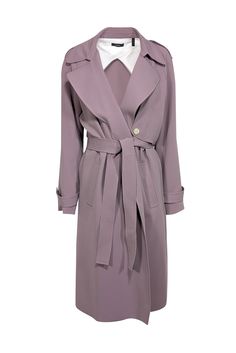 Current Boutique-Theory - Lavender Trench Coat Sz L Timeless Jacket, Wide Leg Dress Pants, Trench Jacket, Ivory Tops, Waist Tie, Next Level, Dress Pants, The Office, Color Blocking