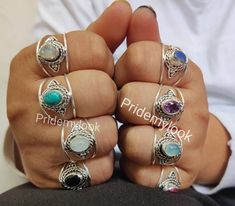 Welcome to PridemyLook ! Rings Lot, Handmade Jewelry, Vintage Rings, Hippie Rings, Crystal Rings, Chunky Rings, Boho Rings, Wholesale Rings lot, Mix Gemstone Rings Metal: Brass Handmade Rings Stone - Mix gemstones Size - 6 to 11 Us mix sizes 💕About us  We Are Manufacturers Of All Kind Of Jewelry For Bulk Purchase Kindly Contact Me Please Feel Free To Contact me For Any Query 💕Check Out Our Store's Collection 💕  www.pridemylook.com ♥♥ Thank You For Visiting Have A Great Day ♥♥ Hippie Rings, Multi Gemstone Ring, Handmade Rings, Plated Ring, Gold Brass, Multi Stone Ring, Hen Party, Crystal Rings, Boho Rings