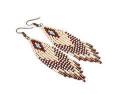 Traditional Fringed Beaded Earrings, Traditional Beaded Earrings With Fringe And Round Beads, Traditional Fringe Beaded Earrings With Round Beads, Southwestern Fringe Earrings With Round Beads, Traditional Fringe Drop Earrings, Traditional Fringe Dangle Jewelry, Traditional Beaded Fringe Dangle Earrings, Traditional Fringe Beaded Drop Earrings, Traditional Jewelry Beaded Fringe For Jewelry Making