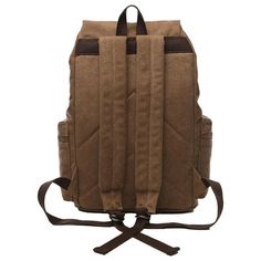 Men's Vintage Large Canvas Backpack — More than a backpack Casual Backpack With Large Capacity For Outdoor Activities, Cotton Canvas Bag In Khaki For School, Khaki Cotton Canvas Bag For School, Large Capacity Canvas Backpack, Casual Canvas Backpack With Large Capacity, Brown Canvas School Bag, Casual Rectangular Canvas Bag For Outdoor, Large Capacity Rectangular Cotton Backpack, Casual Outdoor Backpack With Pockets