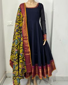 Anarkali Silk Dress, Function Wear Kurtis, Anarkali Dress Stitching Ideas, Pattu Anarkali Dress, Trending Anarkali Designs, Traditional Long Frocks Indian, Anarkali Suit Pattern, Anarkali Stitching Ideas, Anarkali Dress From Saree