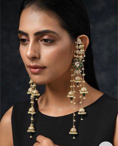 Kundan LONG HEAVY Earring | Chaandbali Earrings | Punjabi Earrings | Pakistani Jewelry | Indian Jhumkas |Punjabi Jewelry | Bollywood Earrings Meenakari Kundan Earring | Chaandbali Earrings | Punjabi Earrings | Pakistani Jewelry | Indian Jhumkas |Punjabi Jewelry | Bollywood Earrings Step into a world of cultural opulence with our Meenakari Kundan Earrings - a dazzling fusion of traditional craftsmanship and contemporary flair. These Chaandbali Earrings, inspired by the rich heritage of Punjabi and Pakistani jewelry, are an exquisite expression of Indian and Pakistani elegance. Adorned with vibrant Meenakari work and the timeless allure of Kundan stones, these earrings capture the essence of Punjabi jewelry with a touch of Bollywood glamour. The intricate design and delicate detailing make t Heavy Jhumkas Earrings, Punjabi Earrings, Bollywood Earrings, Punjabi Jewelry, Indian Jhumka, Bollywood Glamour, Heavy Earrings, Pakistani Jewelry, Kundan Earrings