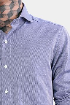 Whether you're dressing for a formal event or a stylish night out, this shirt's regular fit ensures you look and feel your best, exuding confidence and charm. Now get the best of comfort and fashion in one place. The sophistication and style of our Yonder Blue Dobby Textured Premium Giza Cotton Cutaway Collar Shirt captures attention wherever you go. Fused collar and cuffs, collar stand and flat felled side seams provide structure and stability to all our shirts. 100 % Premium Giza Cotton: Long Spring Formal Button-up Shirt, Semi-formal Slim Fit Collared Shirt, Slim Fit Dress Shirt For Semi-formal Summer Occasions, Slim Fit Dress Shirt For Semi-formal Summer Events, Long Sleeve Shirt With Welt Pockets For Summer, Slim Fit Semi-formal Collared Shirt, Summer Long Sleeve Shirt With Welt Pockets, Elegant Long Sleeve Shirt With Welt Pockets, Semi-formal Cotton Shirt With Welt Pockets