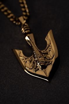 Oh? You're approaching me? A mystical artifact with a powerful ability... follow daddy Dio and awaken your stand with this handcrafted pendant. Let its design symbolize your quest for the extraordinary and represent a piece of the JoJo legacy with pride. Materials: Hypoallergenic stainless steel, 18K gold plated Pendant dimensions: Approx. 1.5" by 1", model wearing chain length 20" Spiritual Pendant Jewelry For Fantasy Events, Handmade Gold Necklaces For Fantasy Events, Stand Arrow, Arrowhead Necklace, Arrow Pendant, Golden Heart, Golden Ring, Mens Accessories Jewelry, Men's Necklace