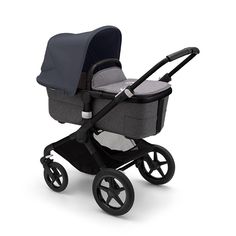 the buggy stroller is shown in black