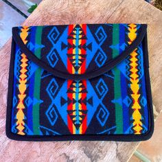 Pendleton Vtg 80’s Colorful Indian Blanket Fabric Handmade Clutch Bag Pouch Fun & Unique! Measurement: 11.5” X 9.5” X 1/2” ***Pendleton Handmade. ***Excellent Condition. No Noted Moth Bites. ***From A Smoke Free Environment. ***Please See Pictures & Measurements. Blanket Fabric, Indian Blankets, Handmade Clutch, See Picture, Moth, Clutch Bag, Bag Lady, Pouch, Fabric